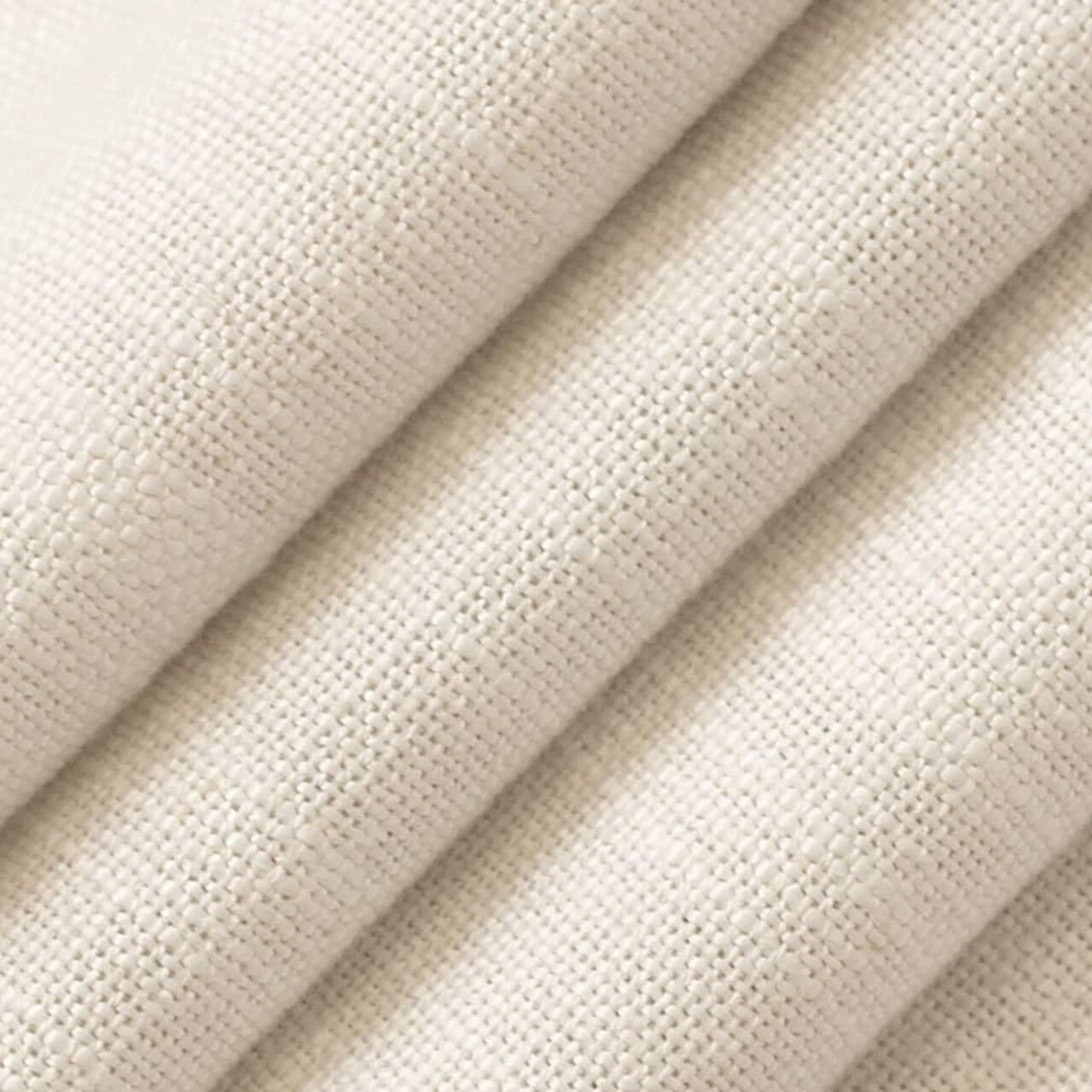 Ivory OEKA-TEX Standard 100 Certified Plain Linen Blend Upholstery Fabric by The Yard - SKU: Ross Oyster